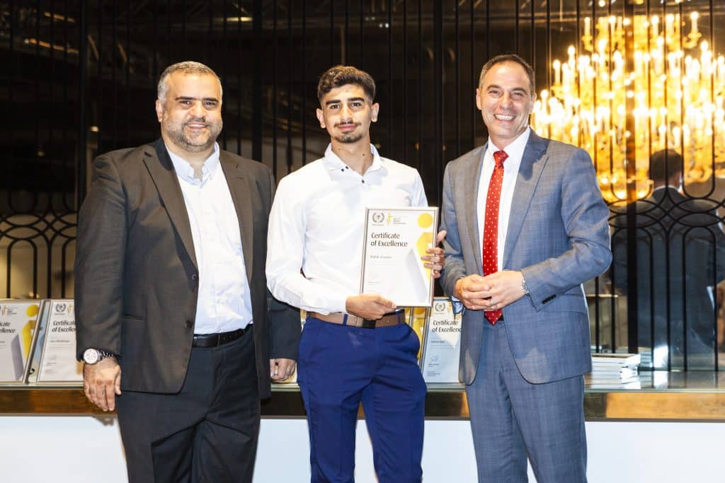 Issam chaouk director of projects haa mahdi chaalan from lakemba award recipient jihad dib mp 1024x683 1