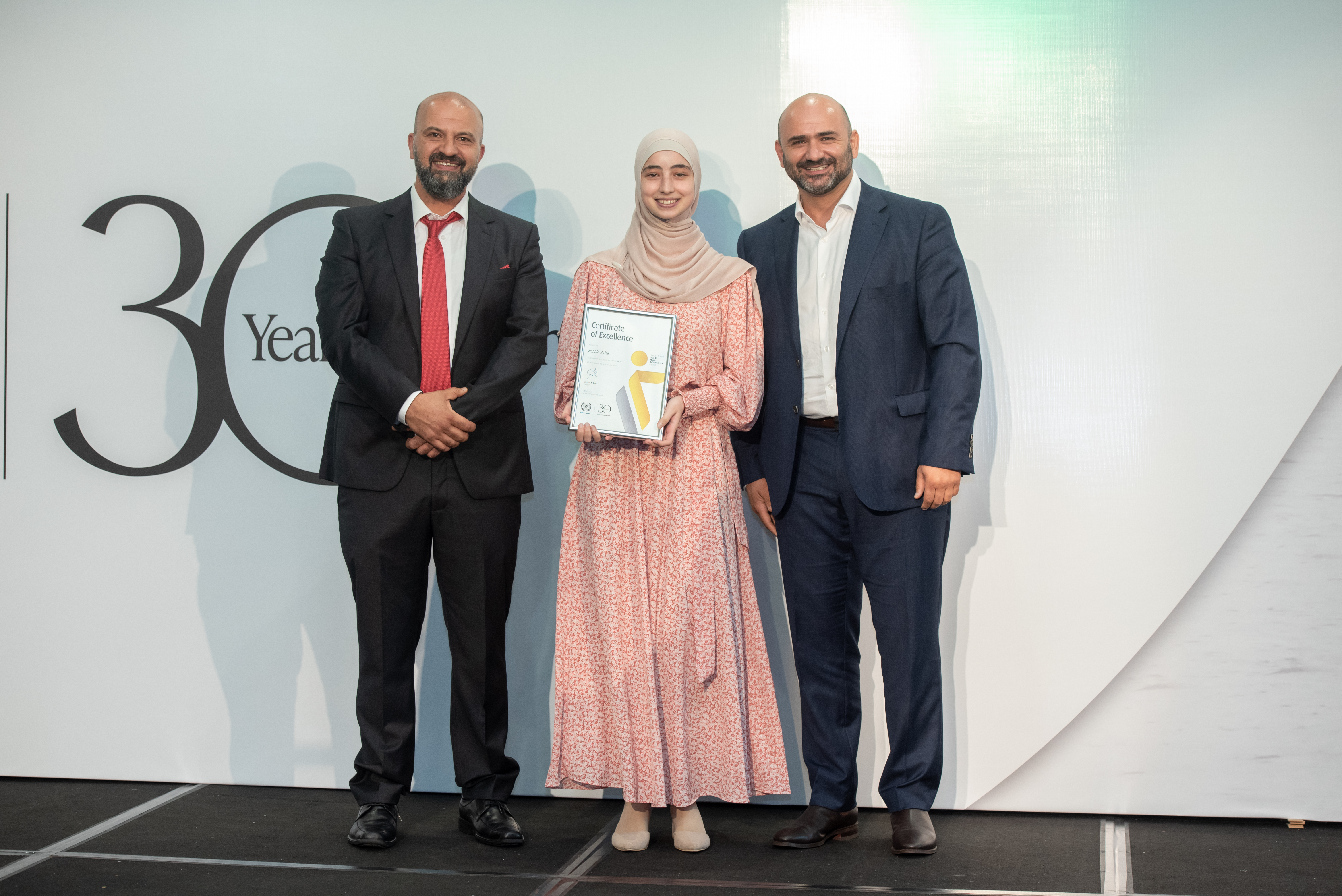 Amin El Bureeny HAA Head Of Community Care Nahida Hafza And Khalil Hafza Binah Group At HAA Year 12 Muslim Achievement Awards Ceremony Sydney 2022