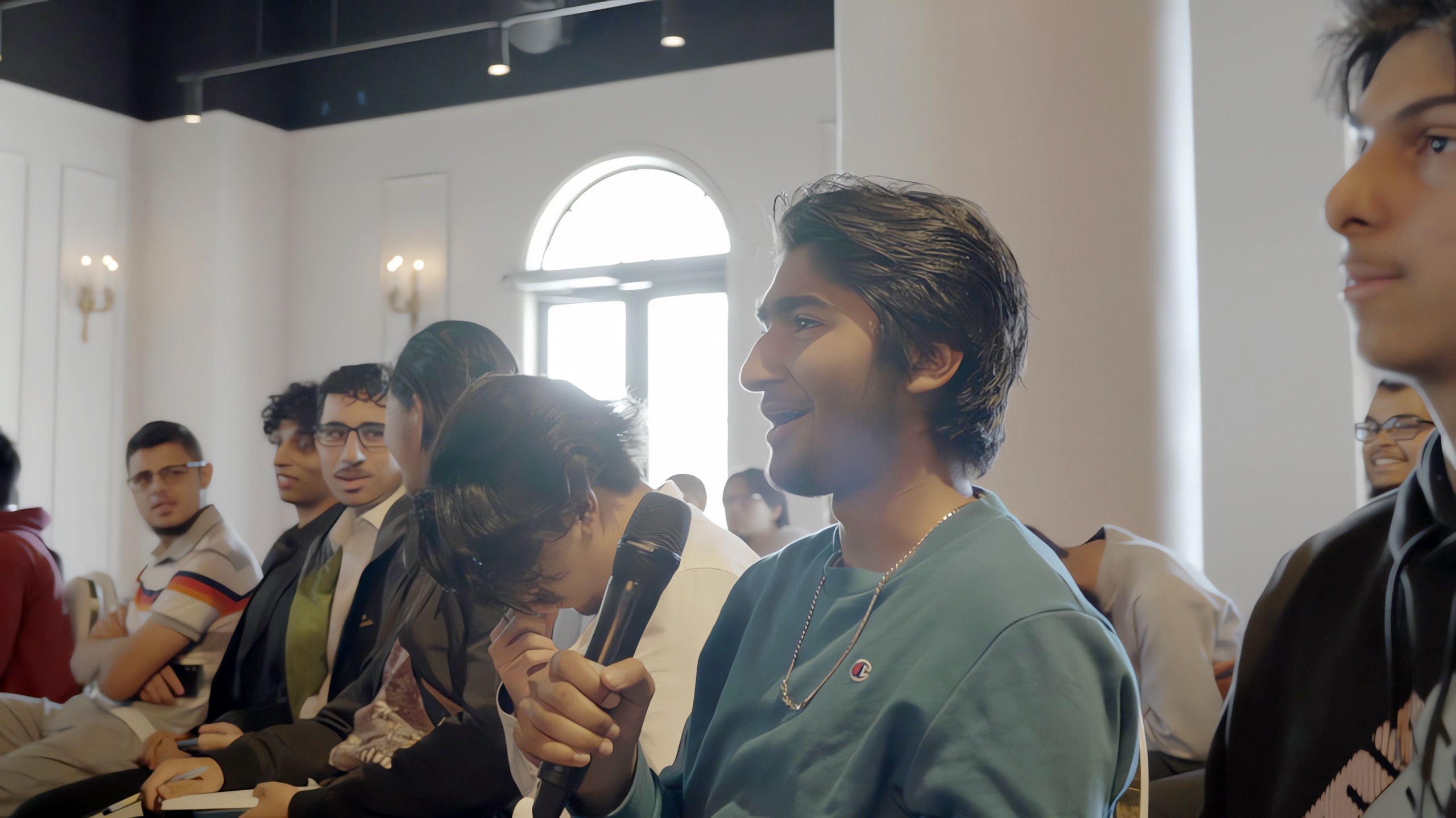 Audience Member Speaking On Mic